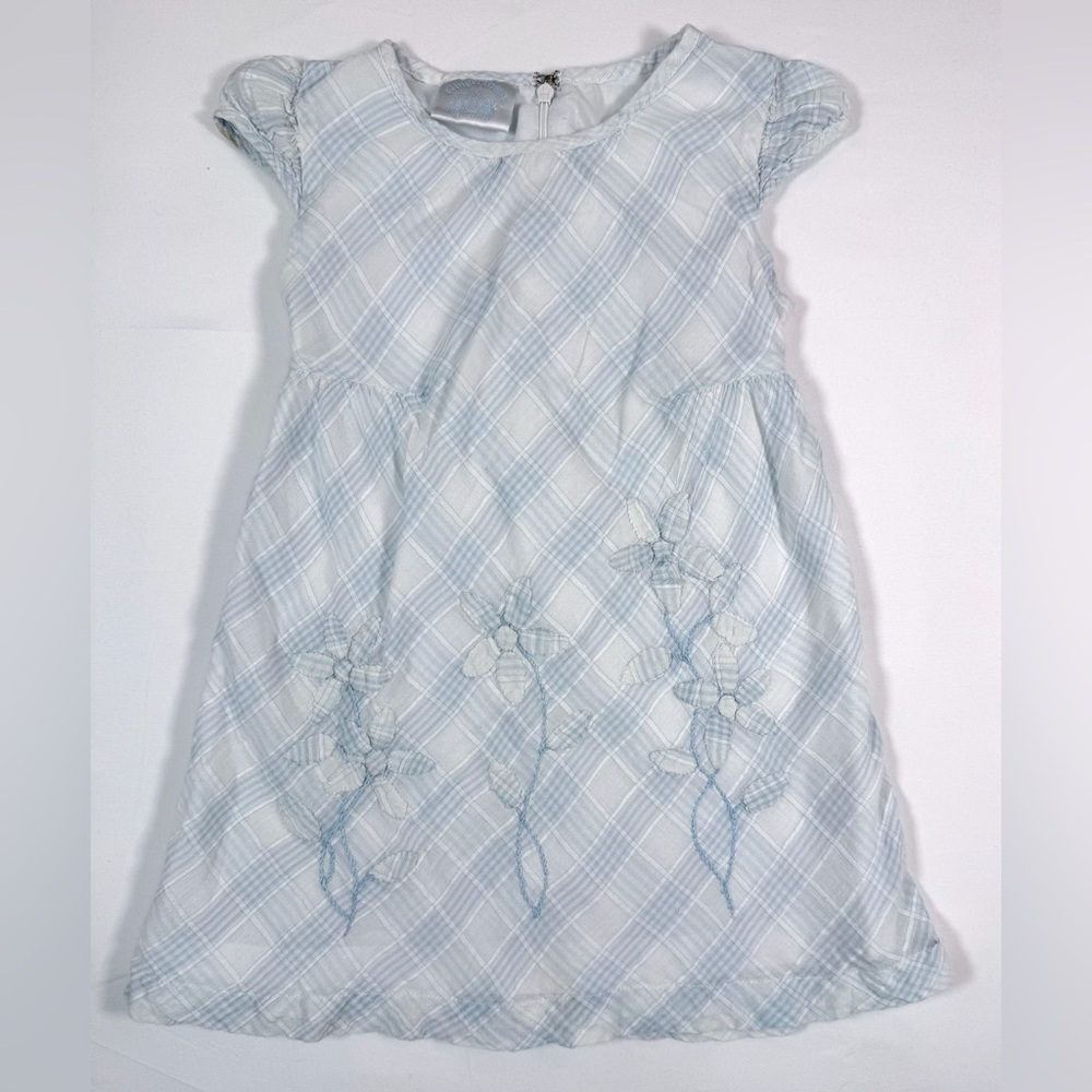VINTAGE GINGERSNAPS Girls Plaid Floral Embroidered Size 2 Cottagecore‎ Heirloom